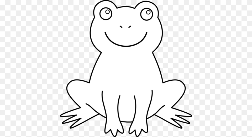 Cute Frog Outline, Stencil, Animal, Bear, Mammal Free Png
