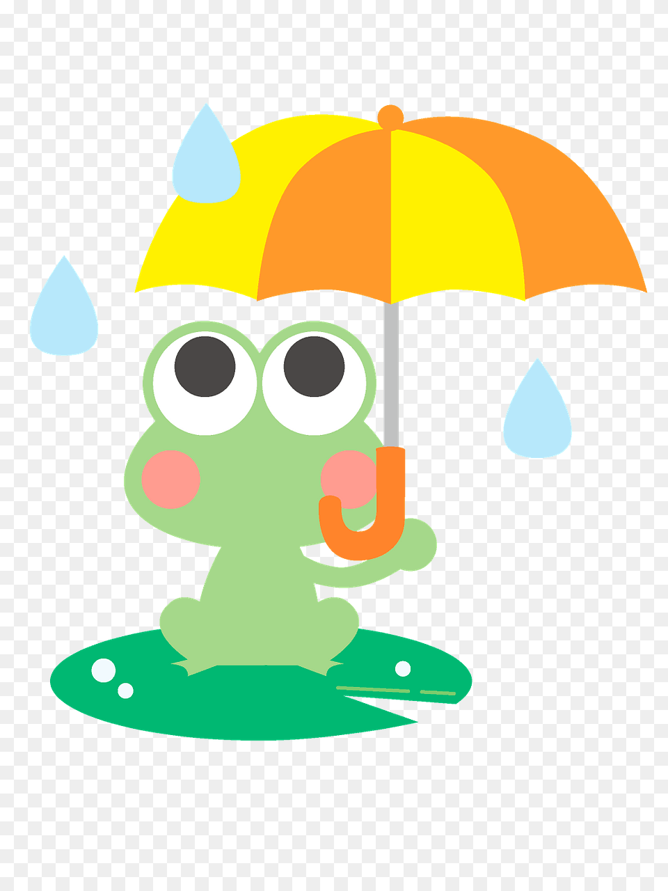 Cute Frog With Umbrella Clipart, Canopy Free Png Download