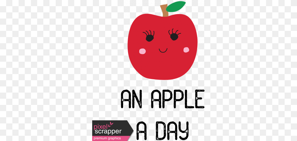 Cute Fruits Word Art An Apple A Day Apple The Fruit Word, Food, Plant, Produce Png Image