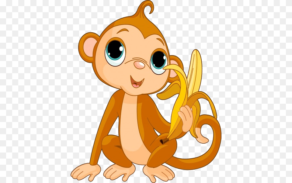 Cute Funny Cartoon Baby Monkey Clip Art Images All Monkey Cartoon, Person, Face, Head Free Png Download