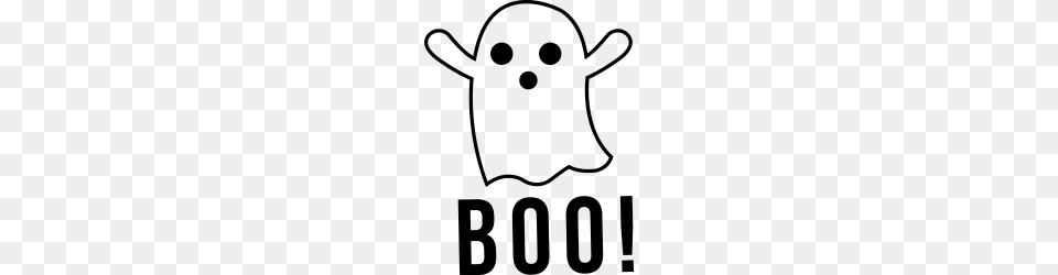 Cute Ghost Boo, Gray Png Image