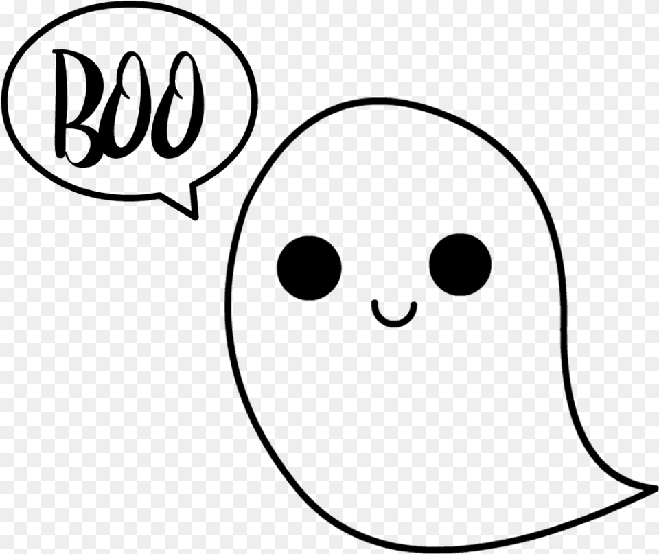 Cute Ghost Svg Free, Gray Png