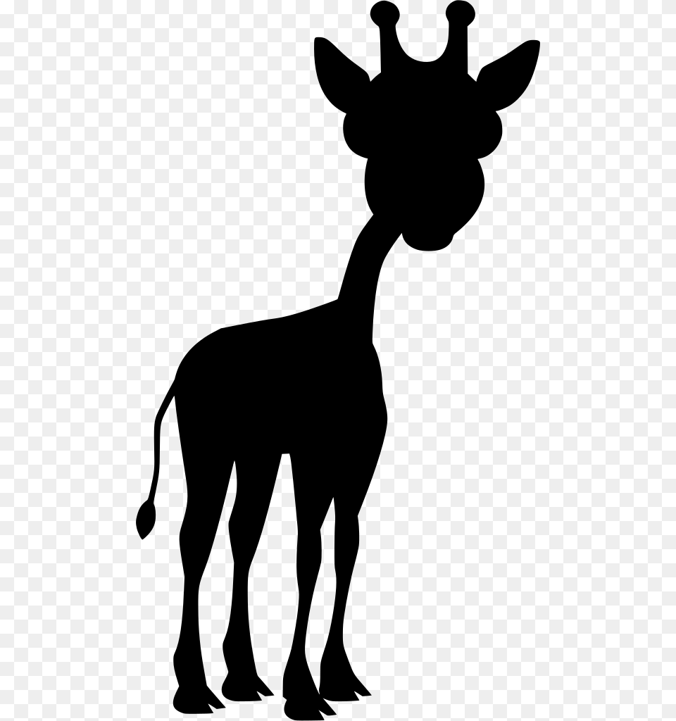 Cute Giraffe, Gray Free Transparent Png