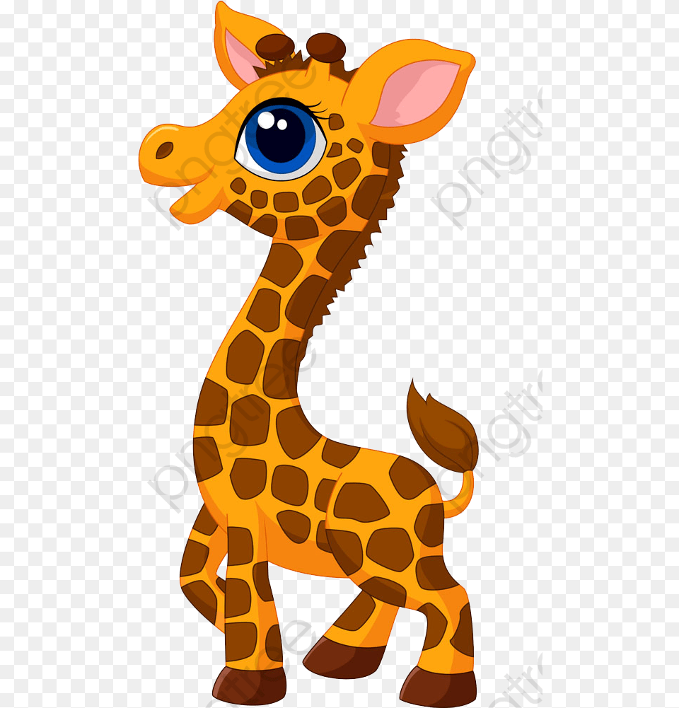 Cute Giraffe Giraffe Cartoon, Animal, Mammal, Wildlife, Dinosaur Free Png