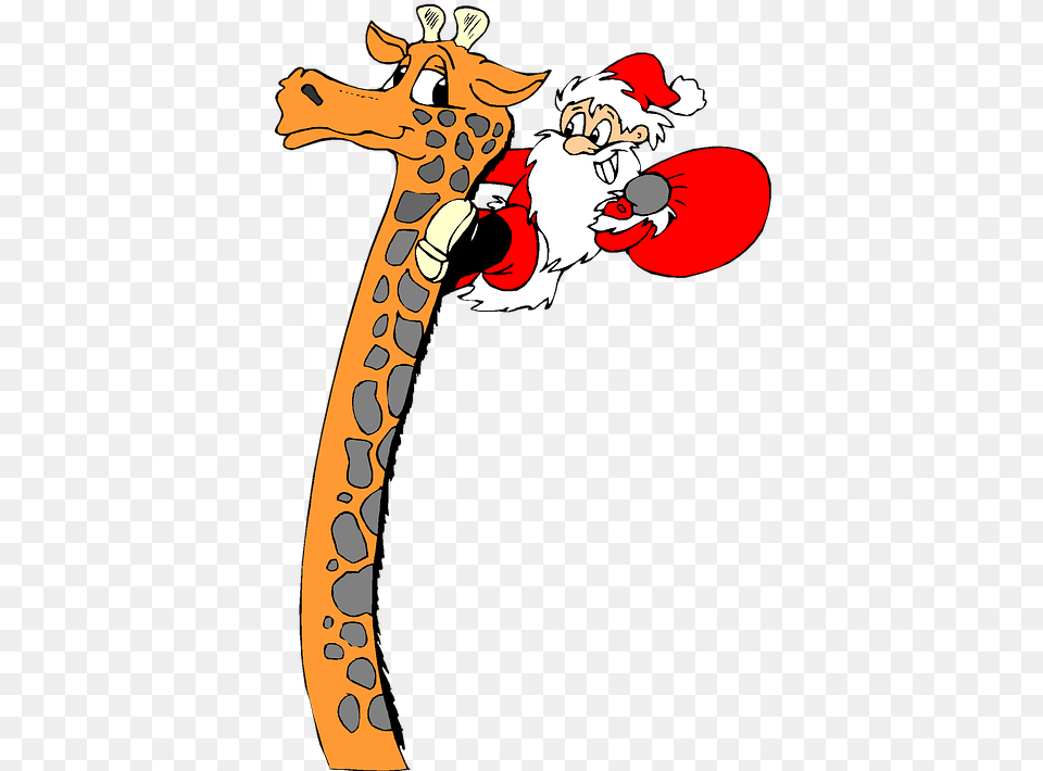 Cute Giraffe Giraffe Christmas Clipart, Person, Face, Head, Cartoon Free Png