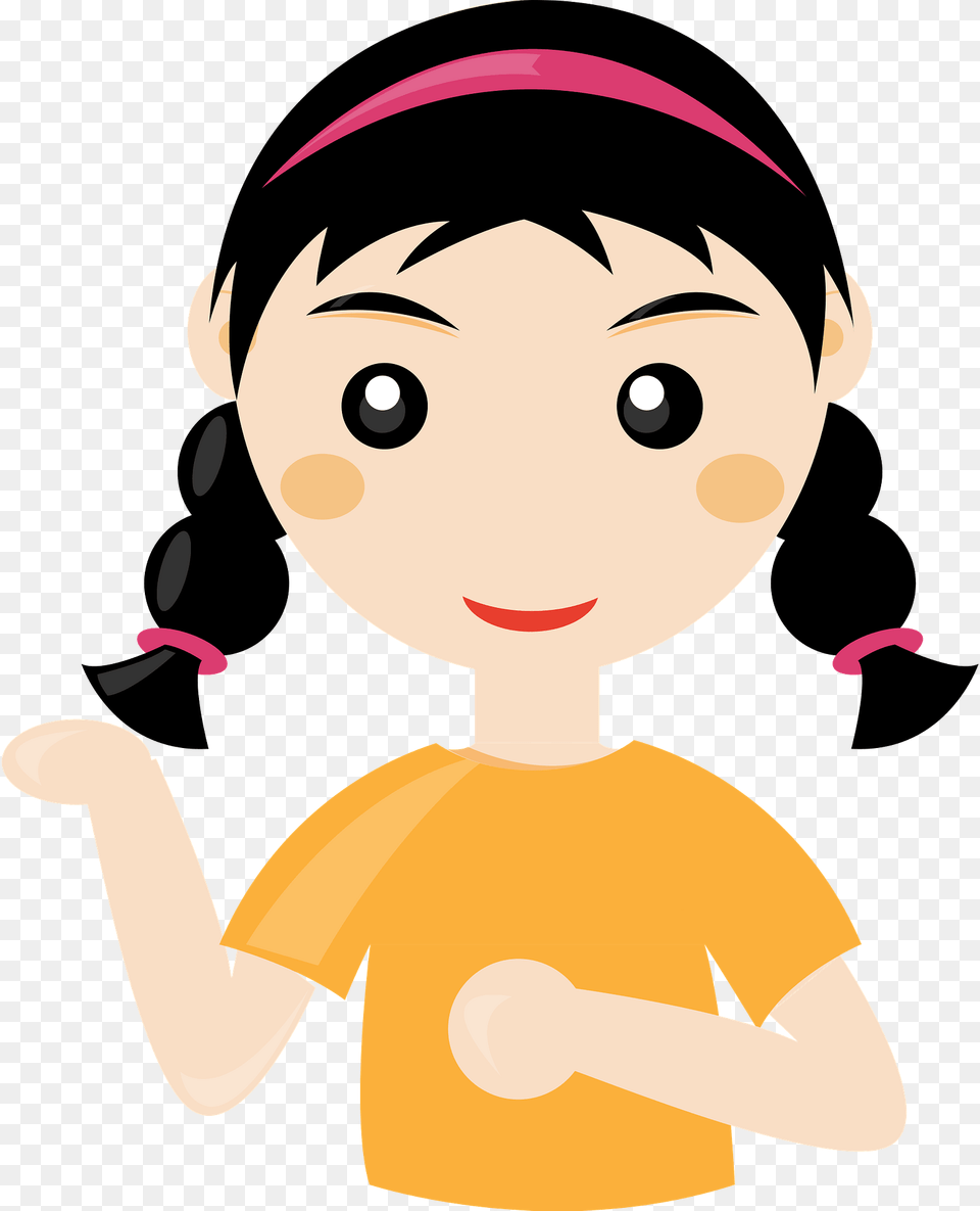 Cute Girl Clipart, Baby, Person, Face, Head Png Image