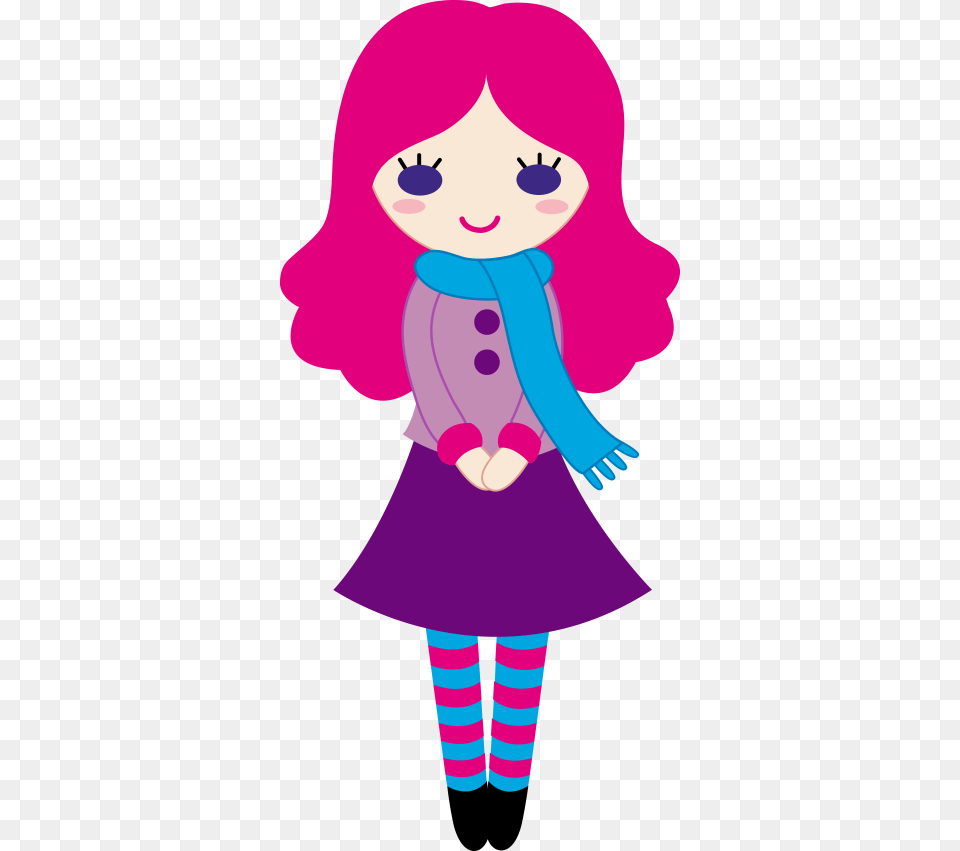 Cute Girl Clipart, Purple, Baby, Person, Clothing Free Png
