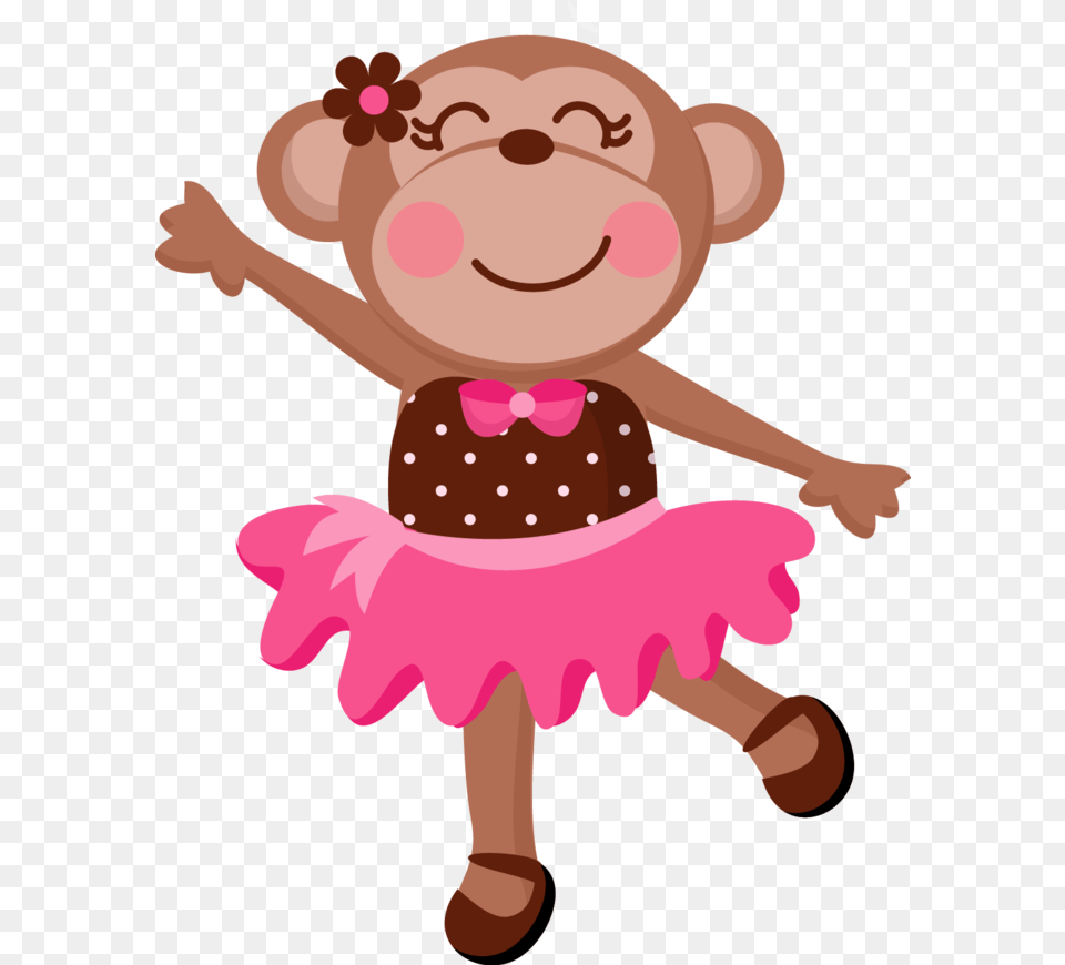 Cute Girl Monkey Clipart Collection, Dancing, Leisure Activities, Person, Baby Free Transparent Png