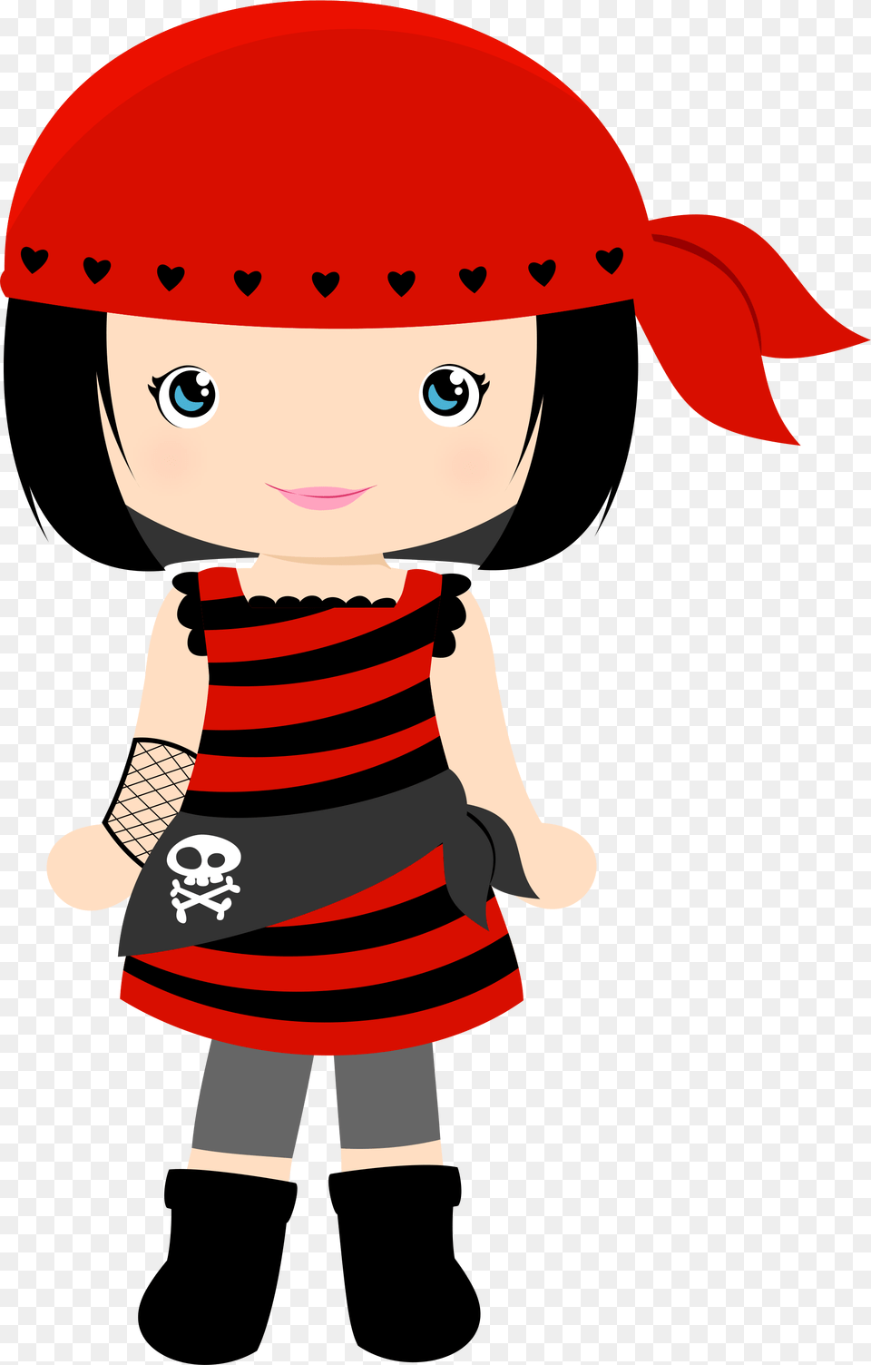 Cute Girl Pirate Clipart, Baby, Doll, Person, Toy Png