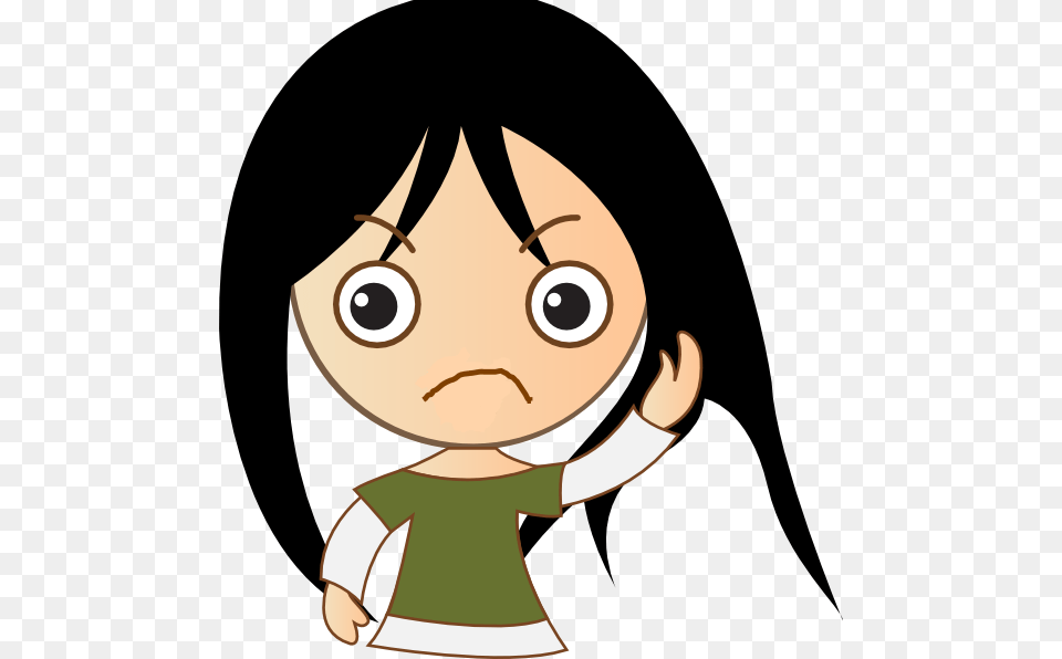 Cute Girl Sad Clip Arts For Web, Book, Comics, Publication, Adult Free Transparent Png