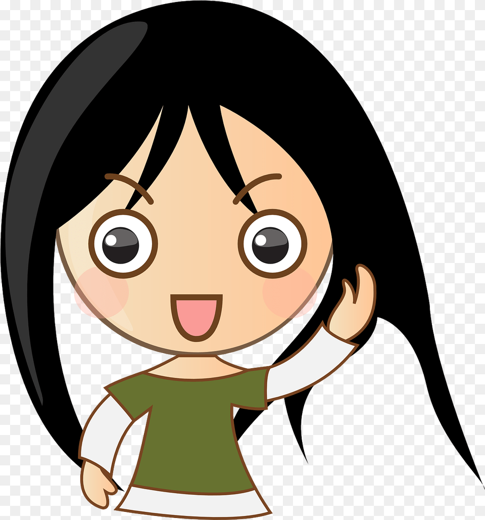 Cute Girl Smile Cute Angry Girl Clipart, Book, Comics, Publication, Animal Png