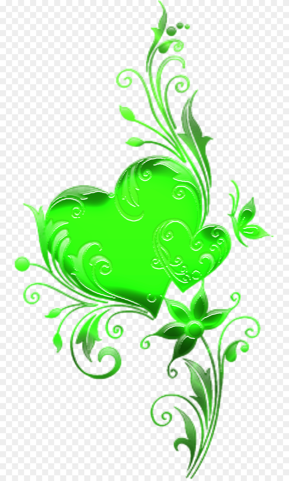 Cute Green Heart By Madkan Hearts Abstract, Art, Floral Design, Graphics, Pattern Free Transparent Png