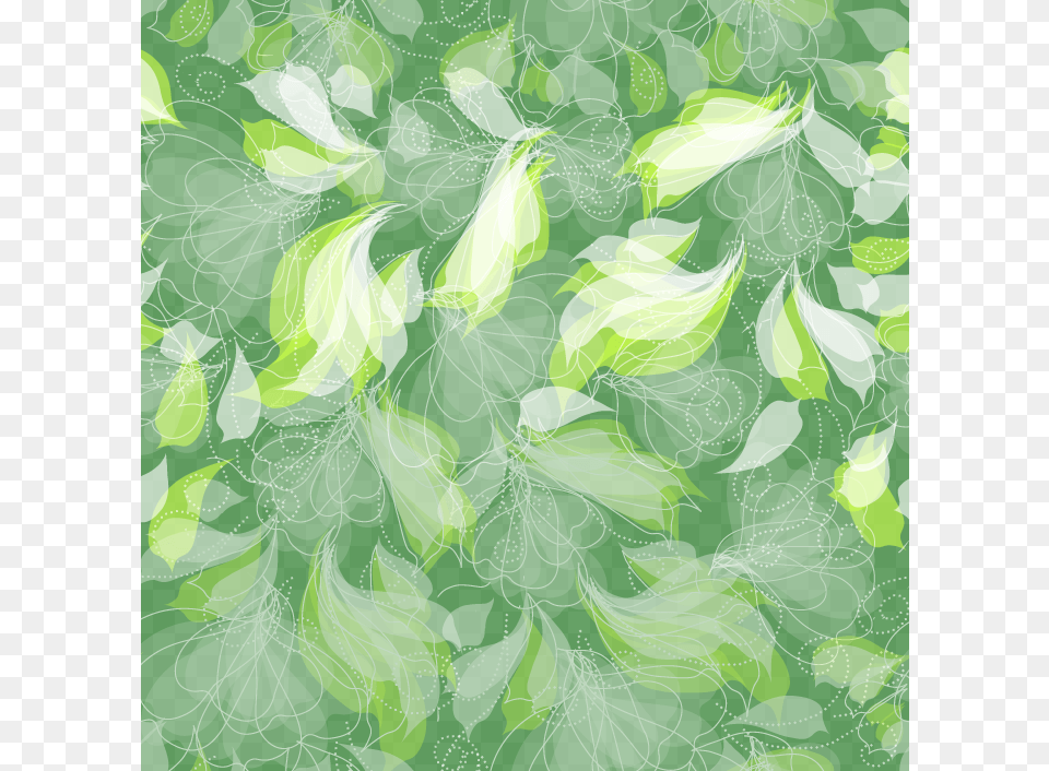 Cute Green Leaf Background, Art, Floral Design, Graphics, Plant Free Png Download