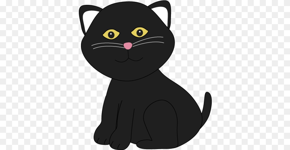 Cute Halloween Black Cat Clipart, Animal, Mammal, Pet, Bear Free Png Download