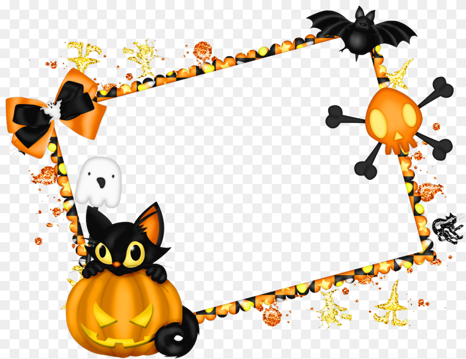 Cute Halloween Border Frame, Festival Png