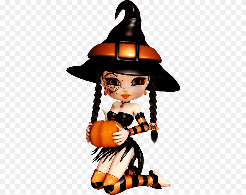 Cute Halloween Clip Art Brujas De Halloween Con Nombres, Person, Face, Head Free Png Download