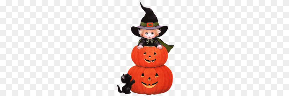 Cute Halloween Clip Art Cute Halloween Cartoon Baby Witches, Person, Festival, Vegetable, Snowman Png