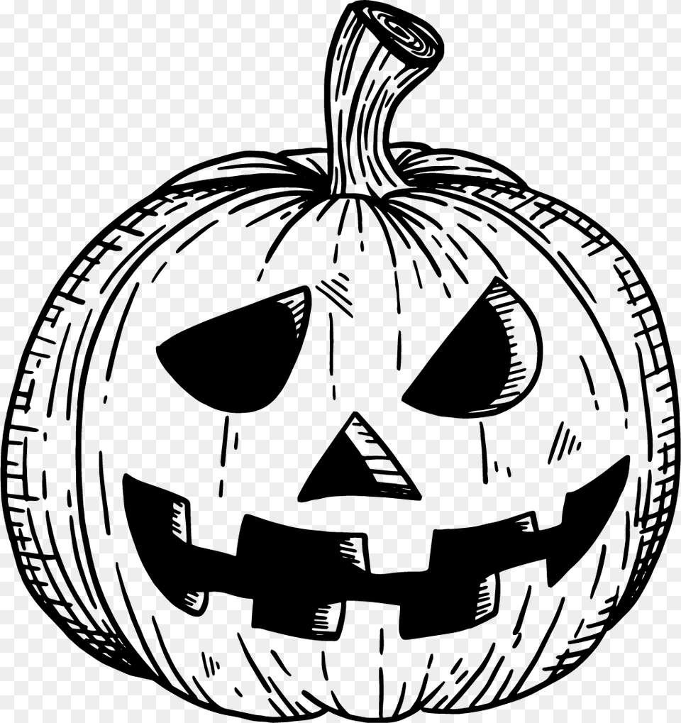 Cute Halloween Jack O Lantern Coloring Jack O Lantern Black And White, Vegetable, Pumpkin, Food, Produce Png