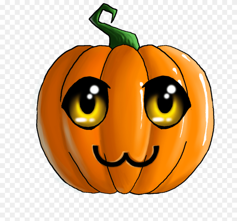 Cute Halloween Pumpkin Clip Art Clip Art, Food, Plant, Produce, Vegetable Png Image