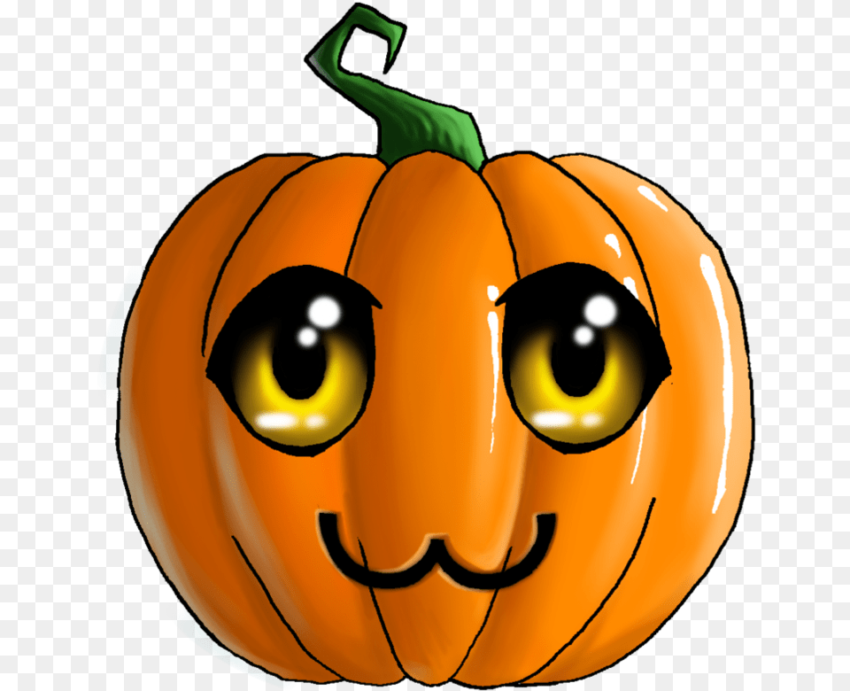 Cute Halloween Pumpkin Clip Art Logo Transparent Cute Pumpkin, Food, Plant, Produce, Vegetable Free Png Download