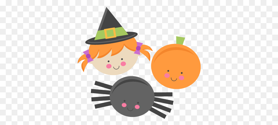 Cute Halloween Pumpkin Clipart Clip Art Dibujos De Halloween Cute, Clothing, Hat, Snowman, Snow Free Transparent Png
