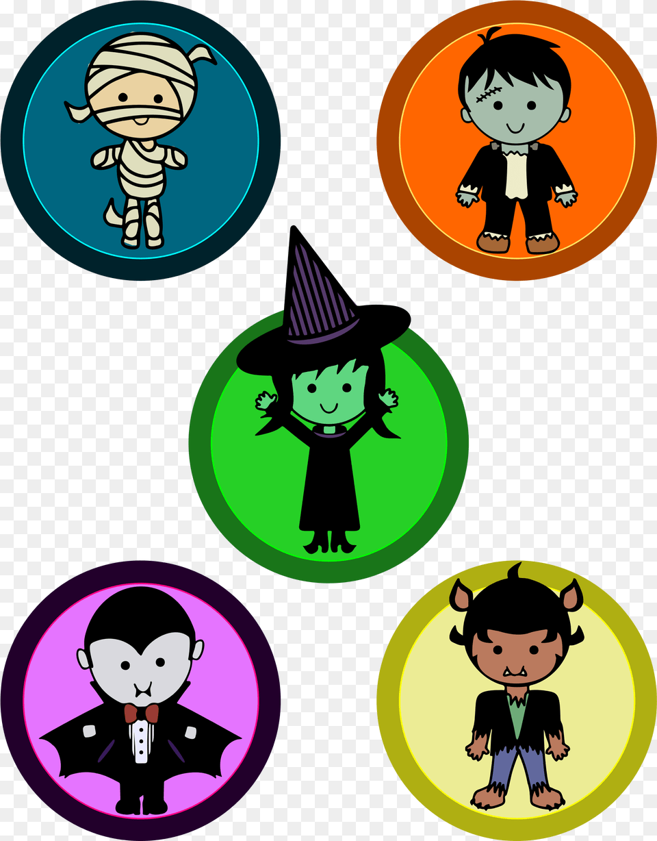 Cute Halloween Transparent Halloween Monsters Clipart, Baby, Person, Face, Head Png