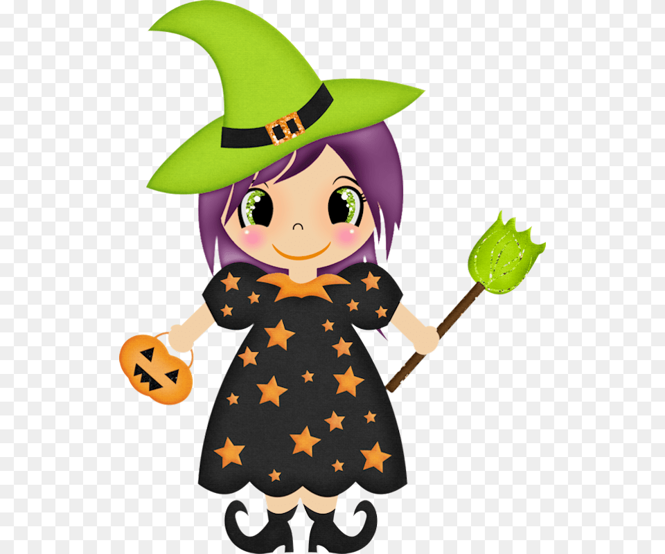 Cute Halloween Witch Clip Art, Baby, Person, Face, Head Free Transparent Png