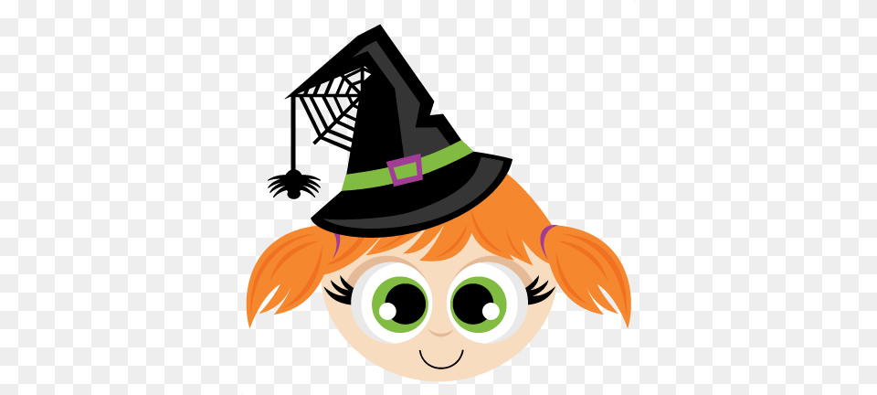 Cute Halloween Witch Picture Black And White Stock Witch Head Clipart, Clothing, Hat, Scarecrow, Animal Png