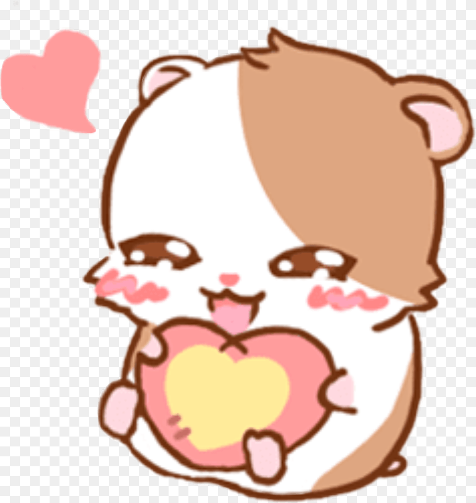 Cute Hamster Sticker By Mah Sister Kawaii Cute Overlays, Cream, Dessert, Food, Ice Cream Free Png Download