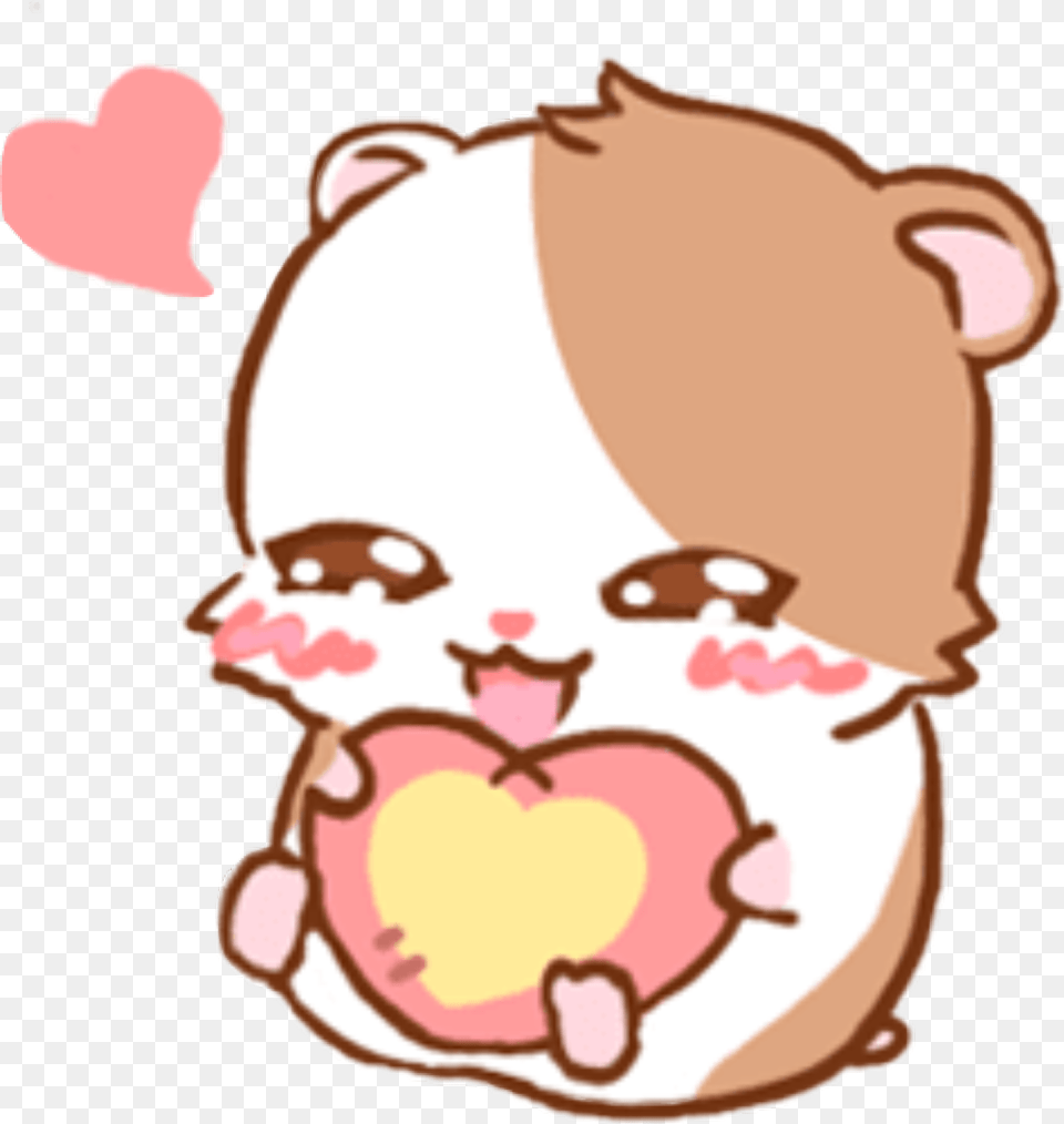 Cute Hamster Sticker By Mah Sister Transparent Kawaii Hamster, Baby, Cream, Dessert, Food Free Png