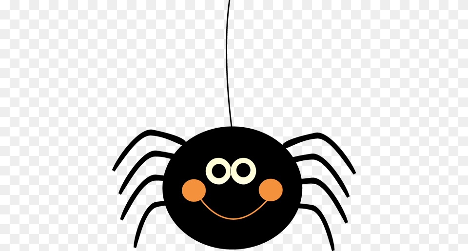 Cute Hanging Halloween Spider Clip Art, Animal, Plant, Lawn Mower, Lawn Png Image