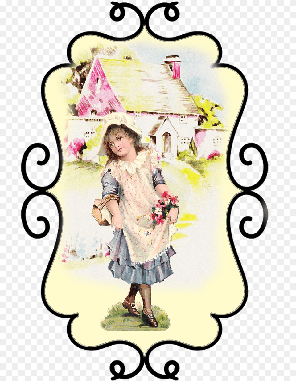 Cute Happy May Day, Art, Girl, Female, Graphics Free Png Download