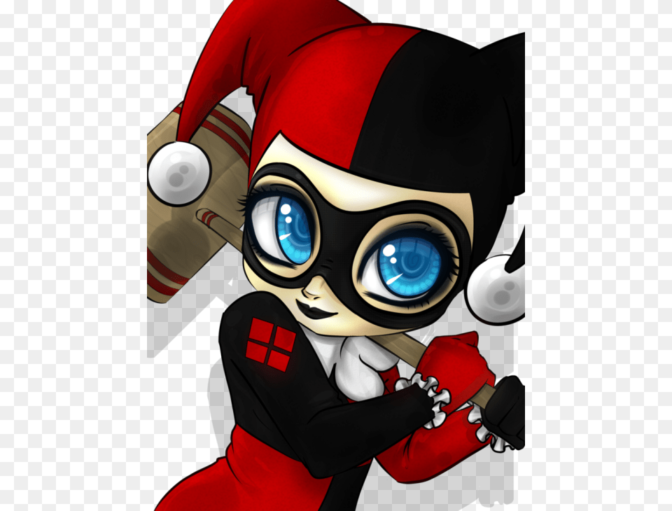 Cute Harley Quinn Sketch Art Print Cute Harley Quinn, Book, Comics, Publication, Baby Png