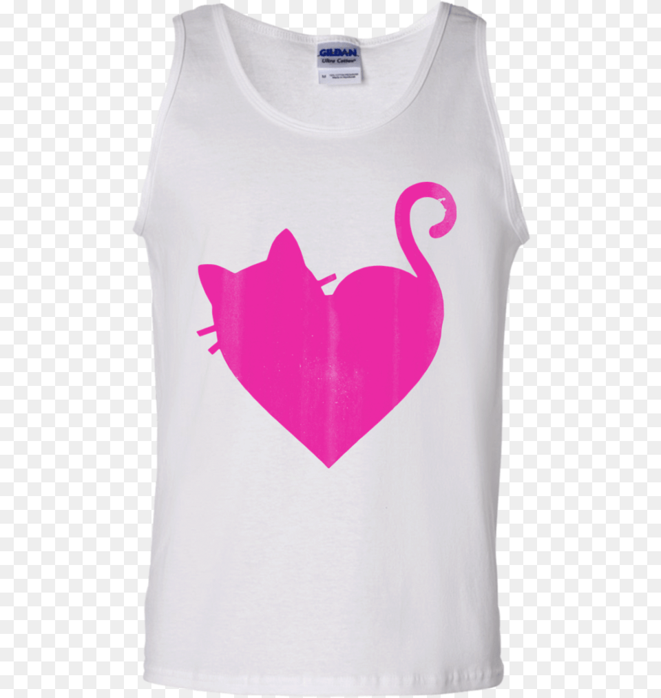 Cute Heart Cat Tank Top Tee Shirt Mickey Gucci, Clothing, T-shirt, Tank Top Free Png Download