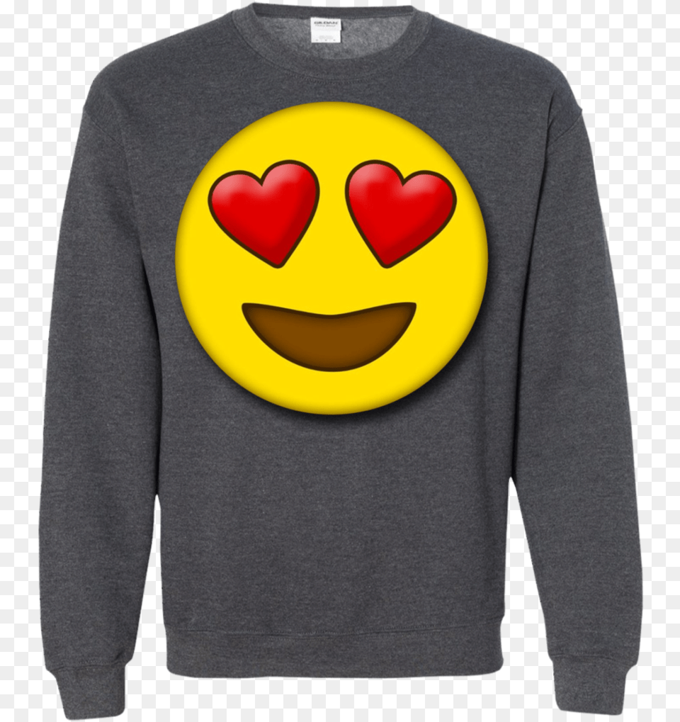 Cute Heart Eyes Emoji Valentine S Day Love Ls Shirthoodiesweatshirt, Clothing, Long Sleeve, Sleeve, Knitwear Png