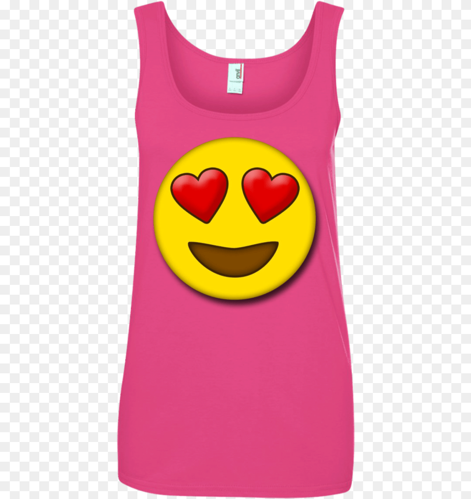Cute Heart Eyes Emoji Valentine S Day Love Menwomen, Clothing, Tank Top Free Png