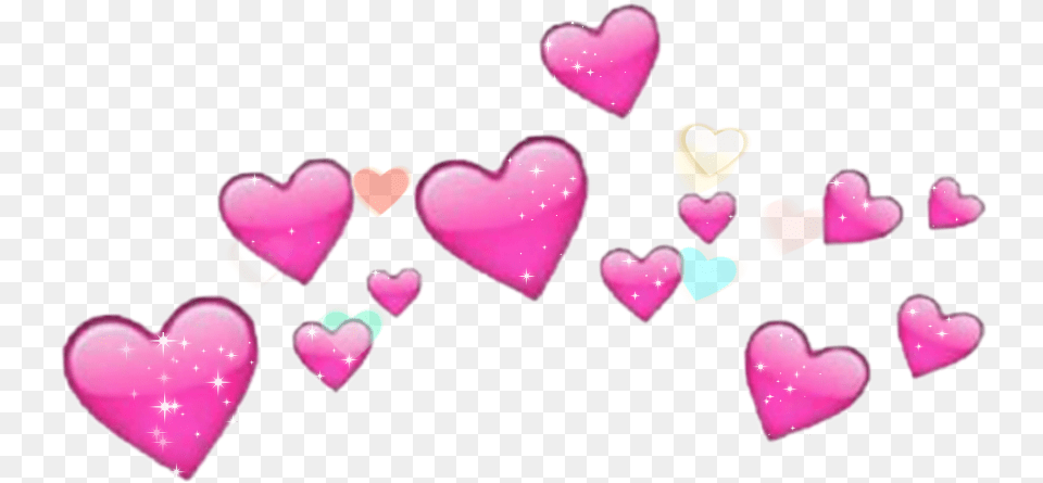 Cute Heart Love Pink Colorful Wallpaper Splash Ios Heart Emoji Vector, Balloon Free Png Download