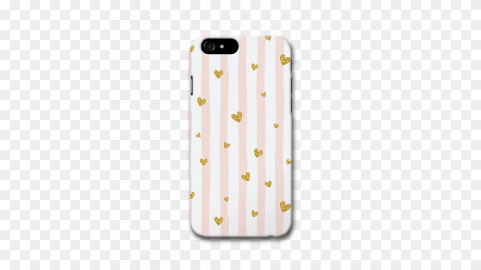 Cute Heart Pattern Iphone 7 Case Stripes And Glitter Hearts Journal Book, Electronics, Mobile Phone, Phone Free Png