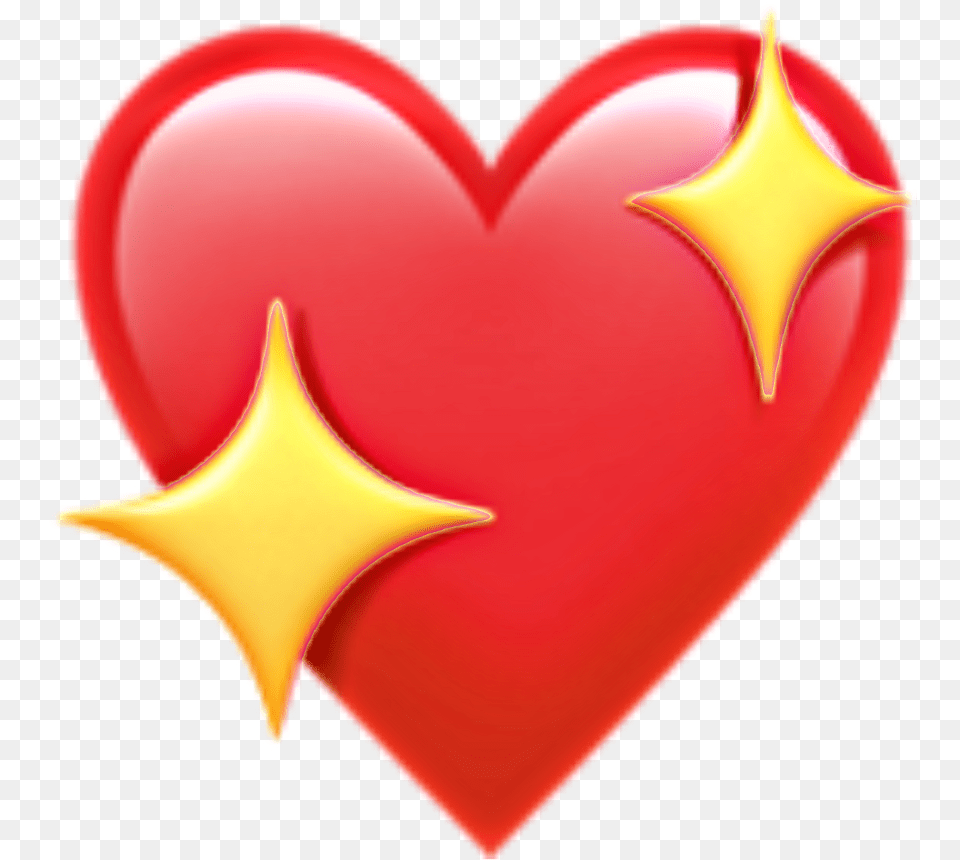 Cute Heart Shiny Sparkle Shinyheart Sparkelheart Red Emoji Heart Balloon Free Transparent Png
