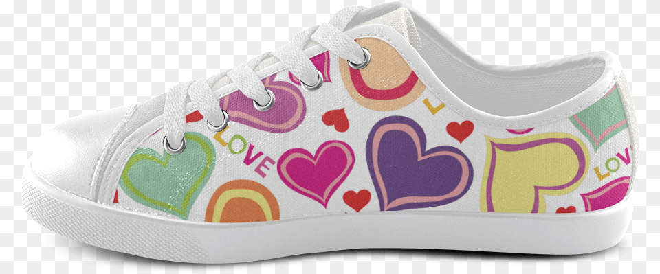 Cute Hearts Kids Shoes Canvas Kid S Shoes Slip On Shoe, Clothing, Footwear, Sneaker Png