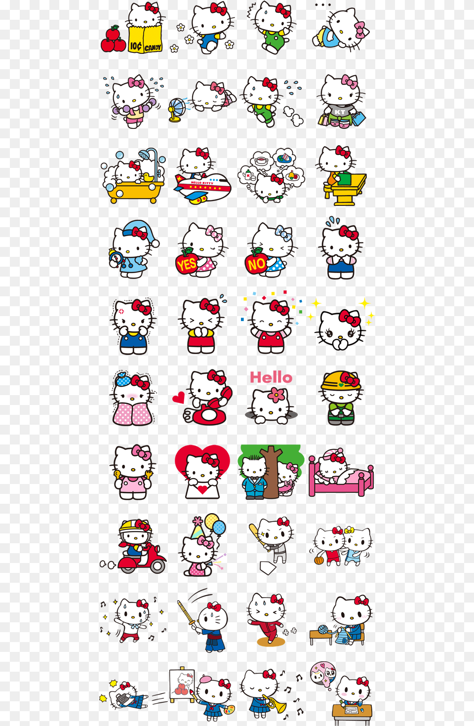 Cute Hello Kitty Stickers, Sticker, Person Free Png Download