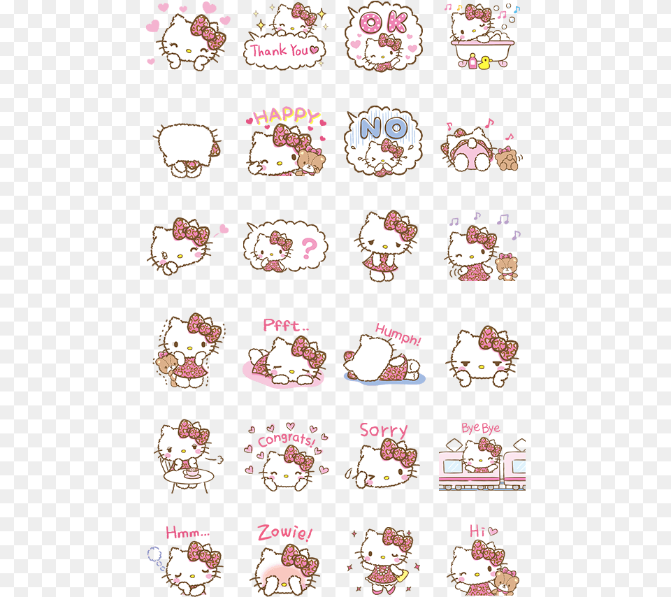 Cute Hello Kitty Stickers, Publication, Book, Comics, Person Free Png