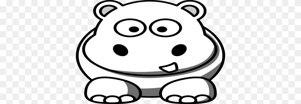 Cute Hippo Coloring Png Image