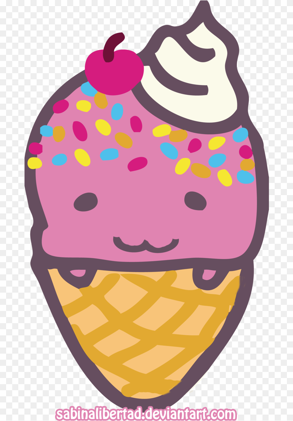 Cute Ice Cream Backgrounds Clipart Panda, Dessert, Food, Ice Cream, Face Png