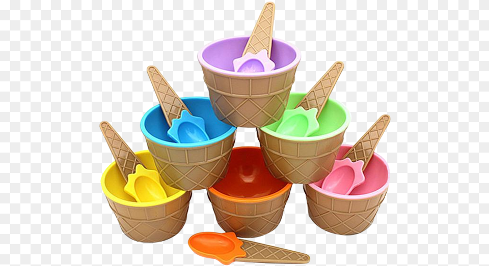 Cute Ice Cream Bowl, Dessert, Food, Ice Cream, Cutlery Free Png Download