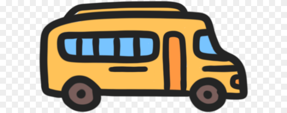 Cute Icon School, Bus, Transportation, Vehicle, School Bus Png Image