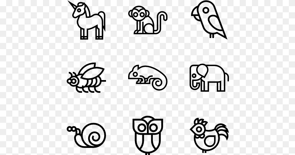 Cute Icons Black And White, Gray Png Image