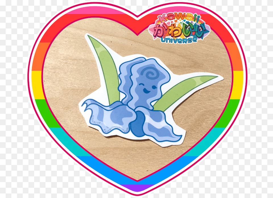 Cute Iris Flower Sticker, Animal, Dinosaur, Reptile, Logo Png Image
