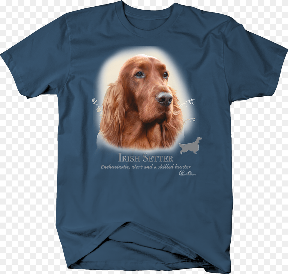 Cute Irish Setter Dog Head Looking Shirt Quote T Shirt, Clothing, T-shirt, Animal, Canine Png Image