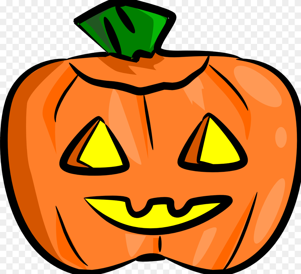 Cute Jack O Lantern Clip Art, Food, Plant, Produce, Pumpkin Free Png Download